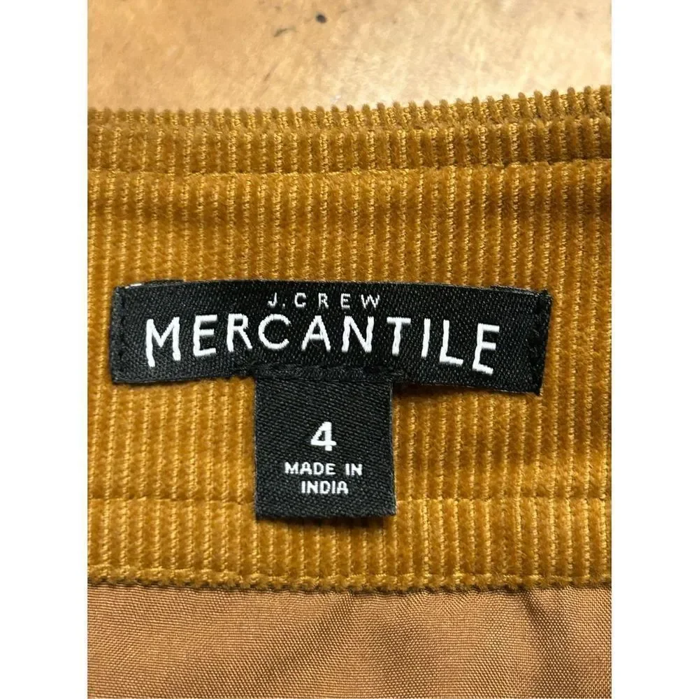 J. Crew Mercantile Size 4 Corduroy Mini Skirt A-line Women’s (0509)